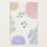 Agenda Cute Pastel Resumen Brotes de pincel Monograma<br><div class="desc">Pincel Abstracto Cute Pastel Planner Monograma.</div>
