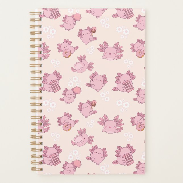 Agenda cute pink axolotls  (Anverso)