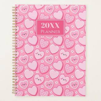 Agenda Cute Pink Hearts 20XX Spiral