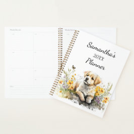 Agenda Cute Puppy Personalizado Anual