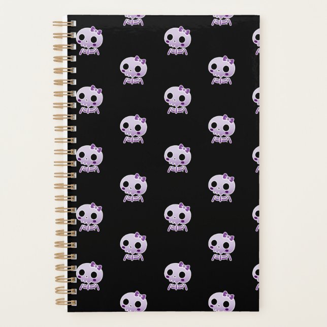 Agenda Cute Purple Skull Planner (Anverso)