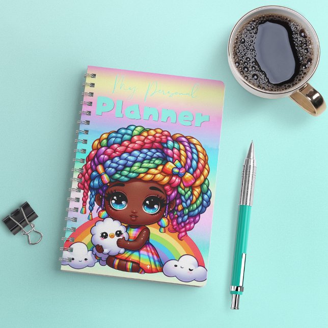 Agenda Cute Rainbow Chibi Chica "My Personal Planner" (Subido por el creador)