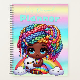 Agenda Cute Rainbow Chibi Chica "My Personal Planner"