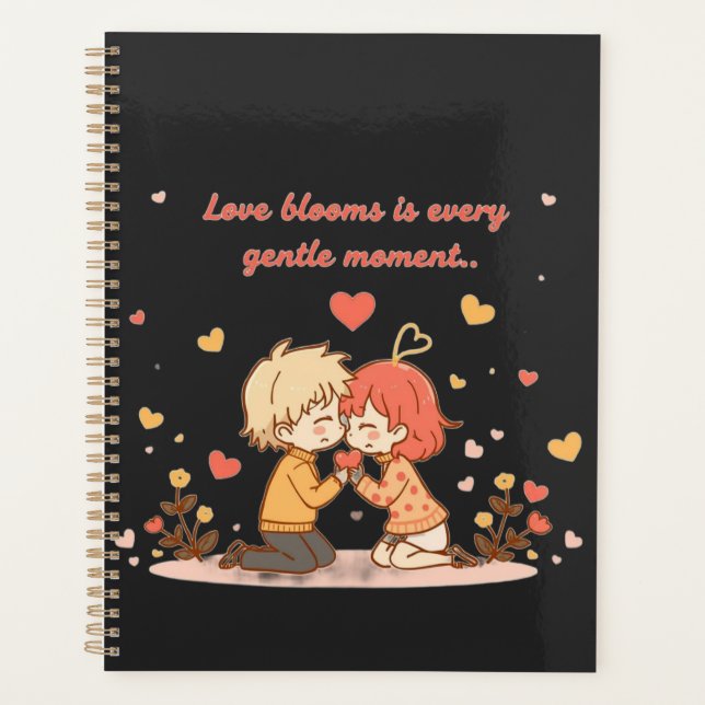 Agenda Cute Romantic Anime Couple - Love Moment (Anverso)