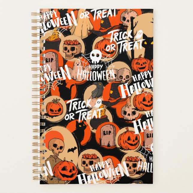Agenda  Cute & Scary Halloween Spooky vibes  (Anverso)