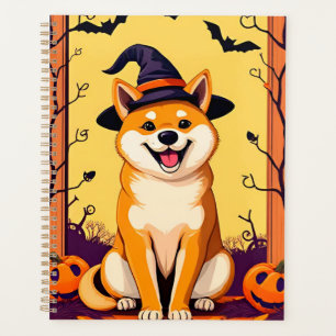 Agenda Cute Shiba Inu con sombrero de bruja