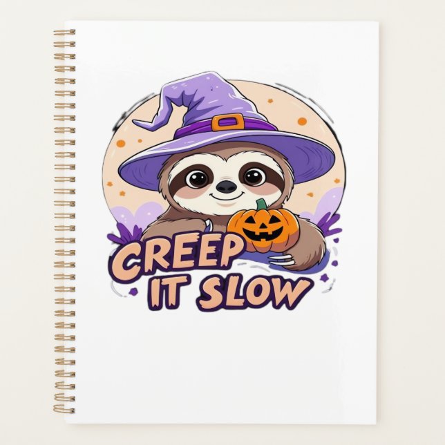 Agenda Cute Sloth Halloween Shirt � Funny Creep It Slow W (Anverso)