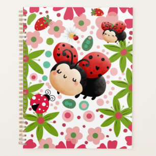 Agenda Cute Strawberry Ladybug Notebook 