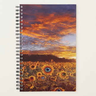 Agenda Cute Sunflower Eye - Vintage Gracioso regalo de cu