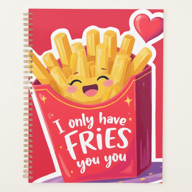 Agenda Cute Valentine French Fries Pun (Anverso)