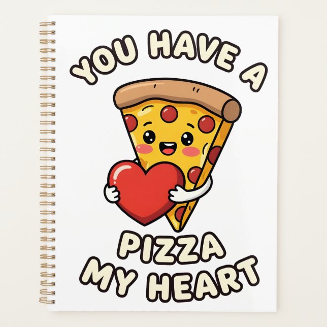 Agenda Cute Valentine Pizza Slice – Fun Romantic Gift for (Anverso)