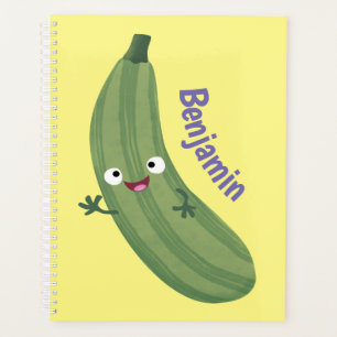 Agenda Cute zucchini feliz personalizado ilustracion