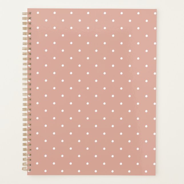 Agenda Cuto polka rosa polka patrón puntiagudo elegante (Anverso)