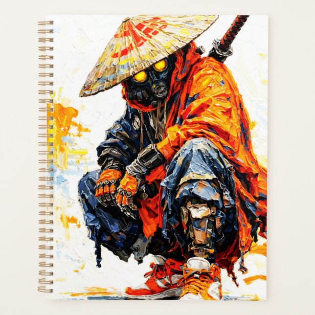 Agenda Cyber Samurai Palette Knife Neon Orange Impasto (Anverso)