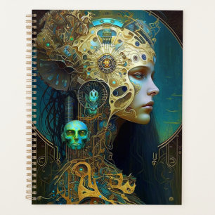 Agenda Cyborg Woman Fantasy Sci-Fi Art Planner