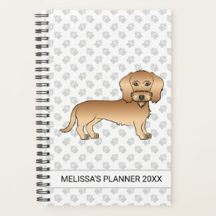 Agenda Dachshund de pelo duro de trigo Perro de dibujos a