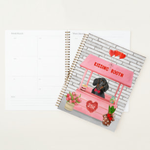 Agenda Dachshund Dog El día de San Valentín Kissing Booth
