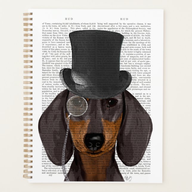 Agenda Dachshund, hound formal y Gorra (Anverso)