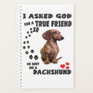 Agenda Dachshund Miniature Gift, Sausage Dog, Weenie Wog,