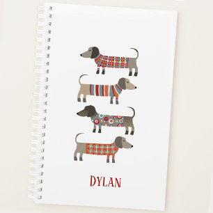 Agenda Dachshund Sausage Dog Nombre personalizado