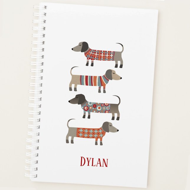 Agenda Dachshund Wiener Sausage Dog Personalizado (Dachshund Wiener Sausage Dog personalized name planner)