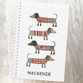 Agenda Dachshund Wiener Sausage Dog Personalizado