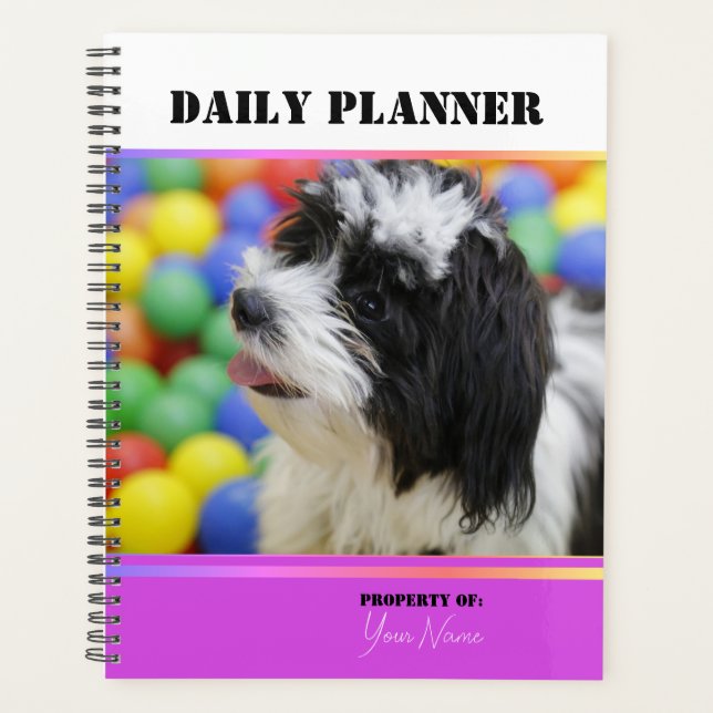 Agenda Daily Planner con fotos - Violet - HAMbWG (Anverso)