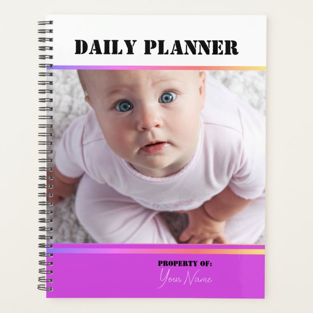 Agenda Daily Planner con fotos - Violet - HAMbWG (Anverso)