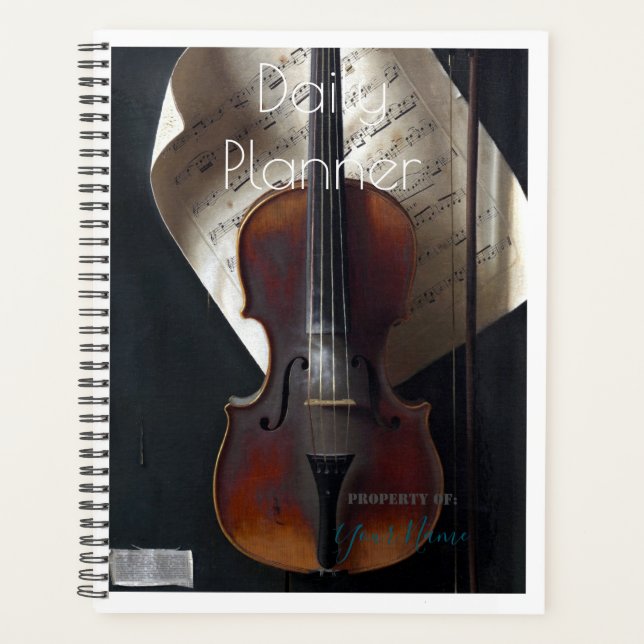 Agenda Daily Planner con un tema de violín - HAMbWG (Anverso)