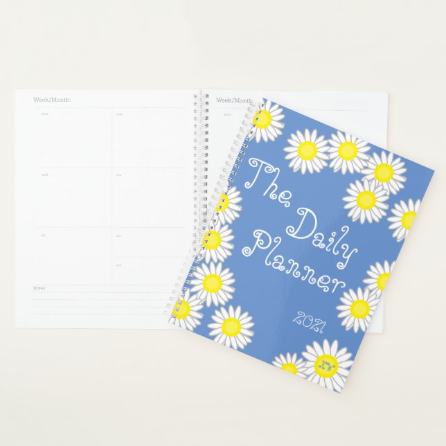 Agenda Daisy blanco amarillo azul (Demostración)
