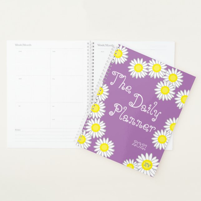 Agenda Daisy blanco morado amarillo (Demostración)