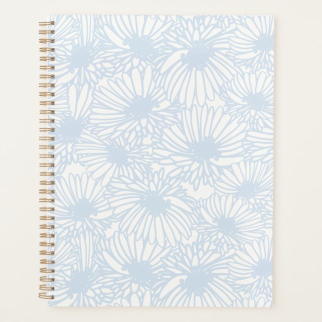 Agenda Daisy Blooms - Azul Polvo (Anverso)