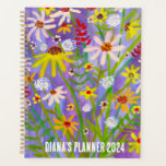 Agenda Daisy Bouquet Flowers florece PERSONALIZADO morado<br><div class="desc">¡Hola! Espero que te guste este diseño de arte original. Añade tu propio texto,  cambia los colores o fuentes para personalizarlo. Revisa mi tienda para más diseños. Si quieres algo personalizado,  por favor avísenme.</div>