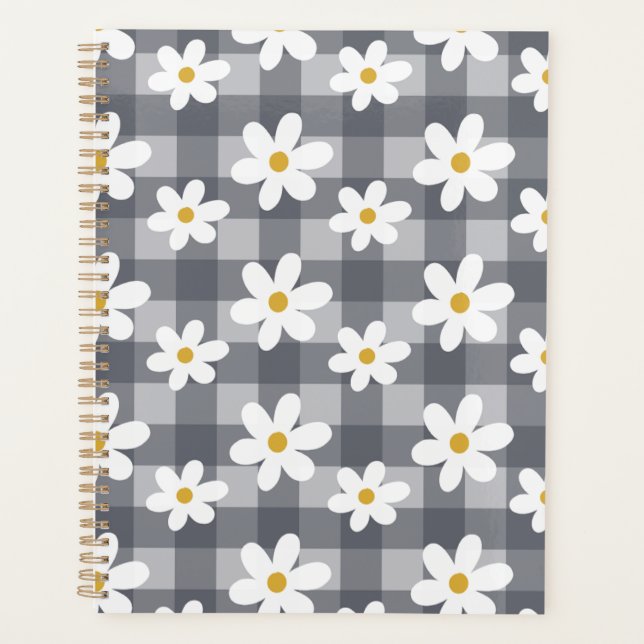 Agenda Daisy Days Planner - Black Gingham (Anverso)