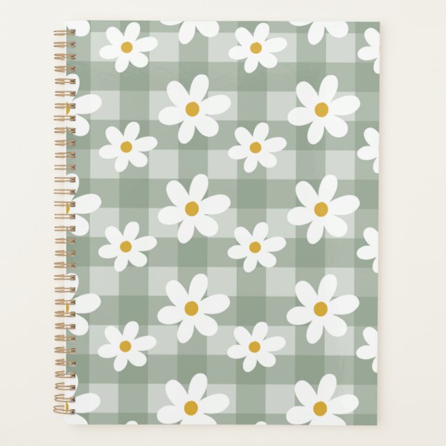 Agenda Daisy Days Planner - Green Gingham (Anverso)