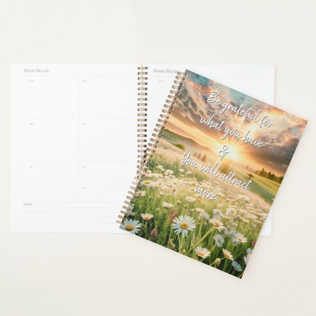 Agenda Daisy Flowers Meadow - Inspirational Phrases (Demostración)
