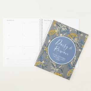 Agenda Daisy Rowan Navy y Bayas Amarillas Floral Botánico