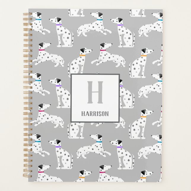 Agenda Dalmatian Dog Polka Dot Animal acuarela Niños (Anverso)