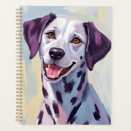 Agenda Dalmatian Dog Watercolor Painting