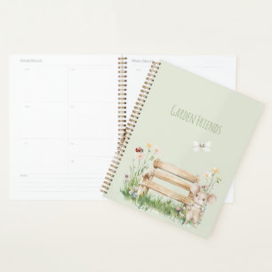 Agenda Dama de jardín libélula ratón banco jardín
