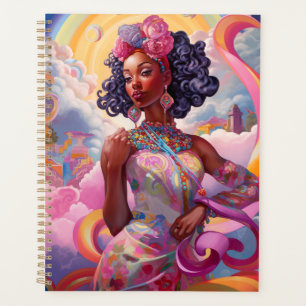 Agenda Dama De Surreal Mundo Arte Afroamericano Rosa