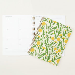 Agenda Dandelions, verde, amarillo y blanco