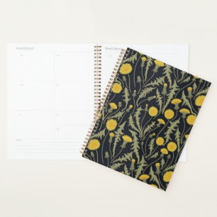 Agenda Dandelions, verde, amarillo y negro