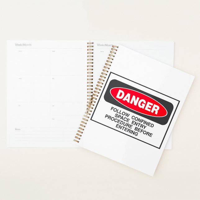 Agenda Danger Confined Space Entry Safety Warning (Subido por el creador)