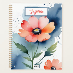 Agenda Danza de amapolas acuarela