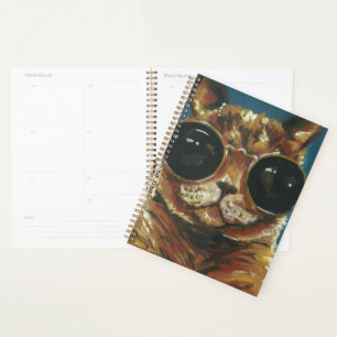 Agenda Dapper Animal Gatito En Gafas De Sol