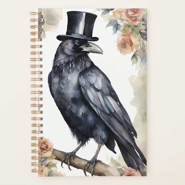 Agenda Dapper Raven en flor (Anverso)