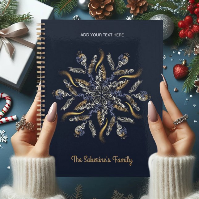 Agenda Dark Blue & Gold Midnight Sparkle Stars New Year  (Subido por el creador)