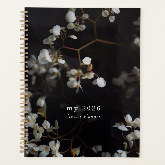 Agenda Dark floral aesthetic  (Anverso)