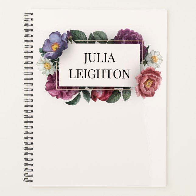 Agenda Dark Florals (Anverso)